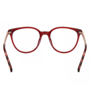 Jones New York Vjon790 Oval Eyeglasses Women — side view, Burgundy Plastic temples
