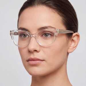 Juicy Couture 255 /G 900 Cat Eye Eyeglasses for Women — interior view, Polycarbonate demo lenses