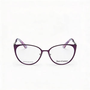 Juicy Couture Modern Oval Eyeglasses for Unisex — front view, Alloy Steel