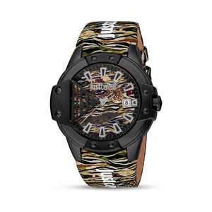 Just Cavalli Fashion Black Dial Stainless Steel Women's Watch, 32mm