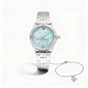 Just Cavalli Fashion Silver Dial Stainless Steel Women Watch, 26mm
