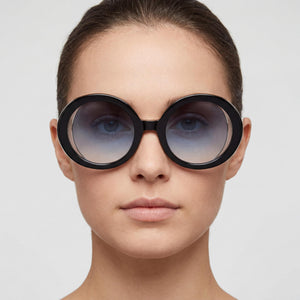 Just Cavalli SJC028 Round Sunglasses for Women — interior view, Non-Polarized lens detail