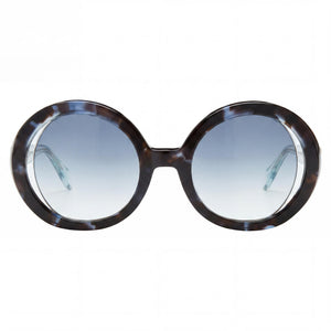 Just Cavalli SJC028 Round Sunglasses for Women — front view, Metal Acetate frame