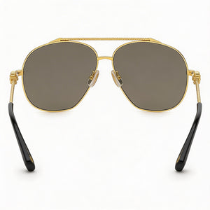Just Cavalli Src008v Aviator Sunglasses for Unisex — front view, Stainless Steel frame
