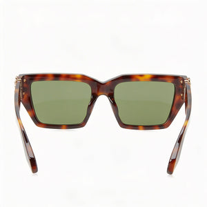 Just Cavalli SRC016M Rectangle Sunglasses Women — side view, Non-Polarized Bianco Neve Lucido lens