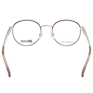 Just Cavalli VJC017 Round Eyeglasses Women — side view, Silver temples