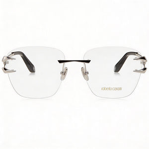 Just Cavalli VRC027M Round Eyeglasses Unisex — front view, 58mm lens width