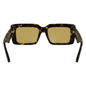 Karl Lagerfeld Classical Rectangle Sunglasses for Women — interior view, Plastic lens detail
