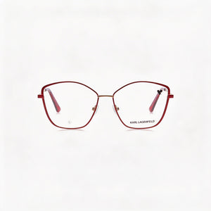 Karl Lagerfeld KL345 Square Eyeglasses for Women — front view, Metal