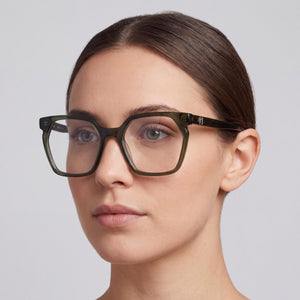 Karl Lagerfeld Kl6093 N Rectangle Eyeglasses for Women — interior view, Plastic demo lenses