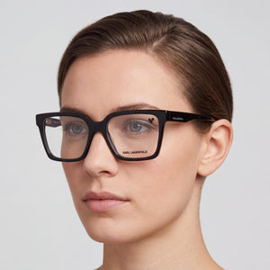 Karl Lagerfeld KL6097 Black Eyeglasses Unisex — lifestyle wear, library reading and research hours