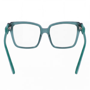 Karl Lagerfeld KL6110 Square Eyeglasses Women — side view, Green Injected temples