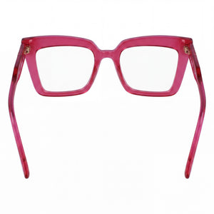 Karl Lagerfeld KL6136 Rectangle Eyeglasses for Women — interior view, Polycarbonate demo lenses