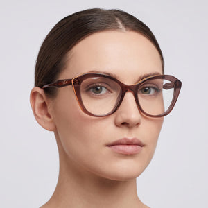 Karl Lagerfeld KL6137 Cat Eye Eyeglasses for Women — interior view, Polycarbonate demo lenses
