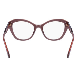 Karl Lagerfeld KL6137 Cat Eye Eyeglasses Women — side view, Brown Injected temples
