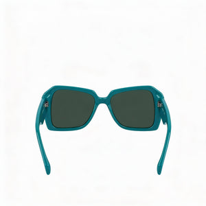 Karl Lagerfeld Kl6140s Square Sunglasses Women — side view, Non-Polarized Solid Green lens
