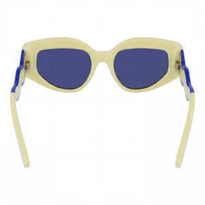 Karl Lagerfeld Kl6144s Rectangle Sunglasses for Women — interior view, Non-Polarized lens detail