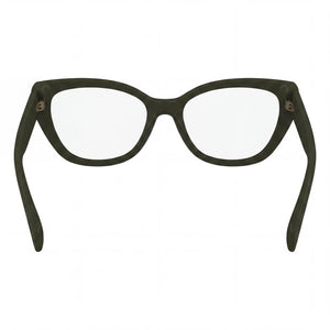 Karl Lagerfeld KL6151 Oval Eyeglasses for Women — interior view, Polycarbonate demo lenses