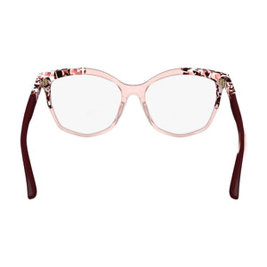 Karl Lagerfeld Kl6154 Square Eyeglasses Women — side view, Pink Acetate temples
