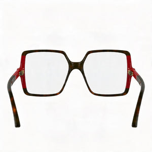 Karl Lagerfeld Kl6169 Square Eyeglasses Women — side view, Havana Acetate temples