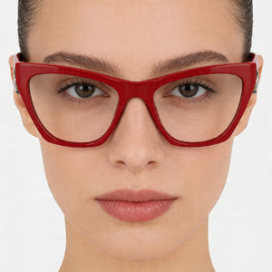Karl Lagerfeld KL6171 Cat Eye Eyeglasses for Women — interior view, Plastic demo lenses