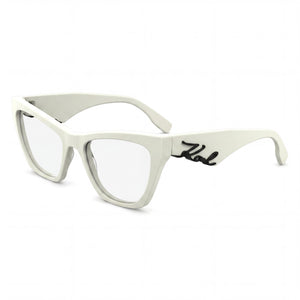 Karl Lagerfeld Kl6171 White Cat Eye Eyeglasses for Women, Acetate frame
