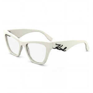 Karl Lagerfeld Kl6171 White Cat Eye Eyeglasses for Women, Acetate frame