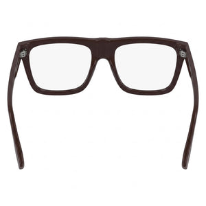 Karl Lagerfeld Kl6176 Rectangle Eyeglasses Unisex — side view, Brown Acetate temples