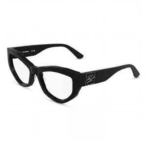 Karl Lagerfeld Kl6211 Black Geometric Eyeglasses for Women, Acetate frame