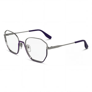 Karl Lagerfeld Silver Square Eyeglasses for Women, Acetate frame