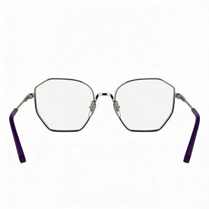 Karl Lagerfeld Square Eyeglasses for Women — interior view, Polycarbonate demo lenses