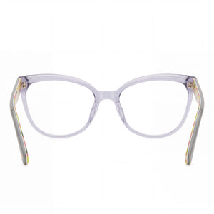 Kate Spade New York 107434KB75417 Rectangle Eyeglasses Unisex — side view, Grey Acetate temples