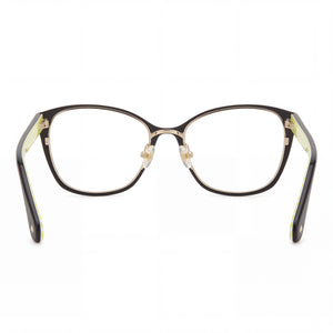 Kate Spade New York 108482 Cat Eye Eyeglasses Women — side view, Black Stainless Steel temples