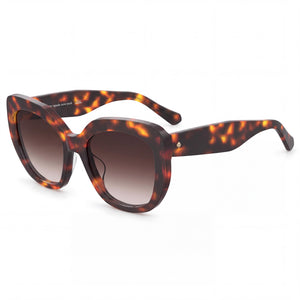 Kate Spade New York 206537 Havana Square Sunglasses for Women, Brown lens