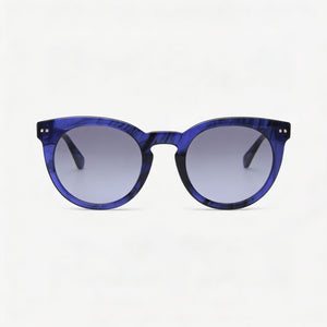 Kate Spade New York Alexus/S Round Sunglasses Women — side view, Non-Polarized Gray Azure lens