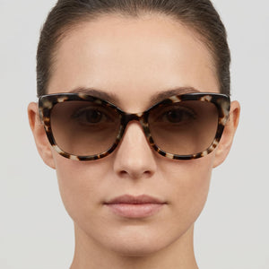 Kate Spade New York Amaras Cat Eye Sunglasses Women — side view, Non-Polarized Brown Gradient lens