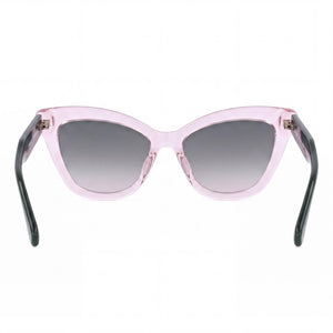 Kate Spade New York Amelie/G/S Cat Eye Sunglasses Women — side view, Non-Polarized GREEN PINK lens