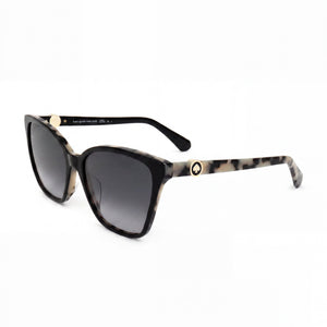 Kate Spade New York Amiyah/G/S Black Cat Eye Sunglasses for Women, Dark Grey Shaded lens