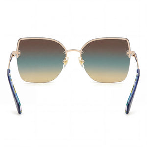 Kate Spade New York Ariella/G/S Butterfly Sunglasses Unisex — side view, Non-Polarized Blue Pink Shaded lens