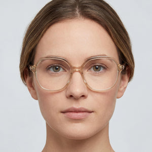Kate Spade New York Square Eyeglasses for Women — interior view, Polycarbonate demo lenses