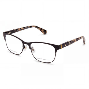 Kate Spade New York Benedetta Matte Black Rectangle Eyeglasses for Women, Metal frame