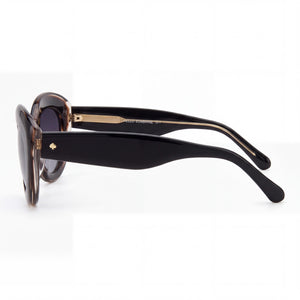 Kate Spade New York Cat Eye Sunglasses Women — side view, Non-Polarized Dark Grey Shaded lens
