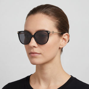 Kate Spade New York Oval Sunglasses for Women — interior view, Clear Demo lens detail