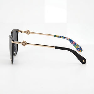 Kate Spade New York Oval Sunglasses Women — side view, Non-Polarized Gray lens