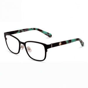 Kate Spade New York Black Rectangle Eyeglasses for Women, Metal frame