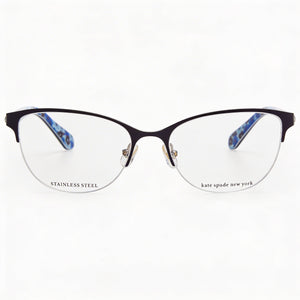 Kate Spade New York Cat Eye Eyeglasses for Women — front view, Stainless Steel