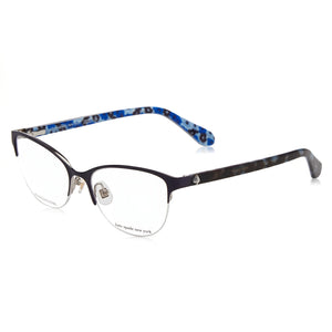 Kate Spade New York Blue Cat Eye Eyeglasses for Women, Stainless Steel frame