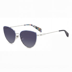 Kate Spade New York Blue Cat Eye Sunglasses for Women, Dark Grey Shaded lens