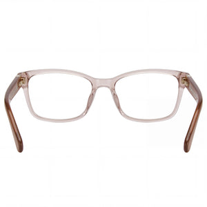 Kate Spade New York Rectangle Eyeglasses Women — side view, Brown Acetate temples
