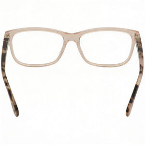 Kate Spade New York Calley Rectangle Eyeglasses Women — side view, Beige Plastic temples